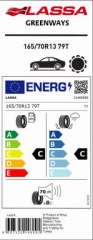 165/70R13 79T  GREENWAYS LASSA